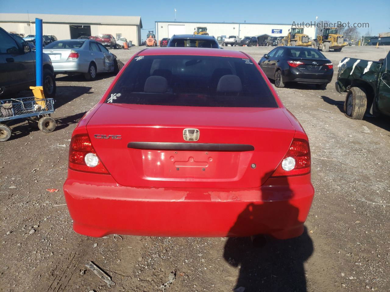 2004 Honda Civic Dx Vp Red vin: 1HGEM21144L055604