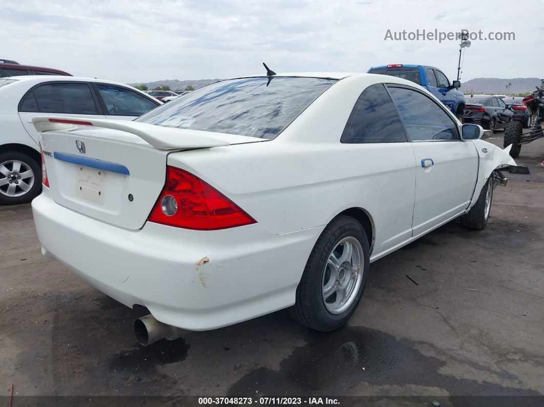 2004 Honda Civic Vp White vin: 1HGEM21184L015087