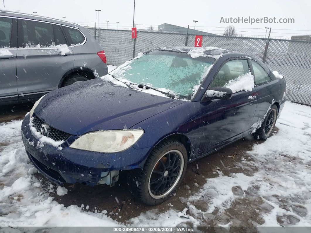 2004 Honda Civic Lx Blue vin: 1HGEM21524L033359