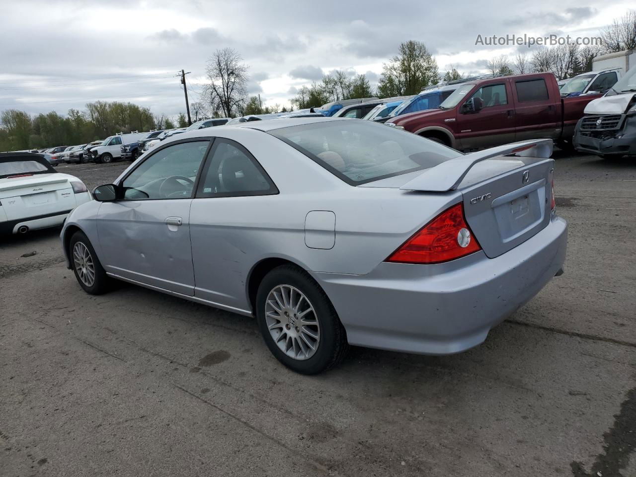 2005 Honda Civic Lx Silver vin: 1HGEM21545L079387