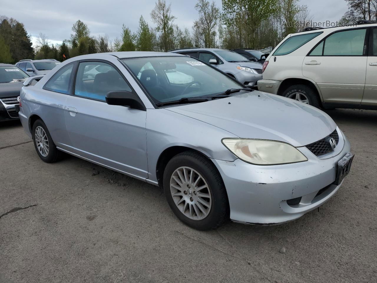 2005 Honda Civic Lx Silver vin: 1HGEM21545L079387