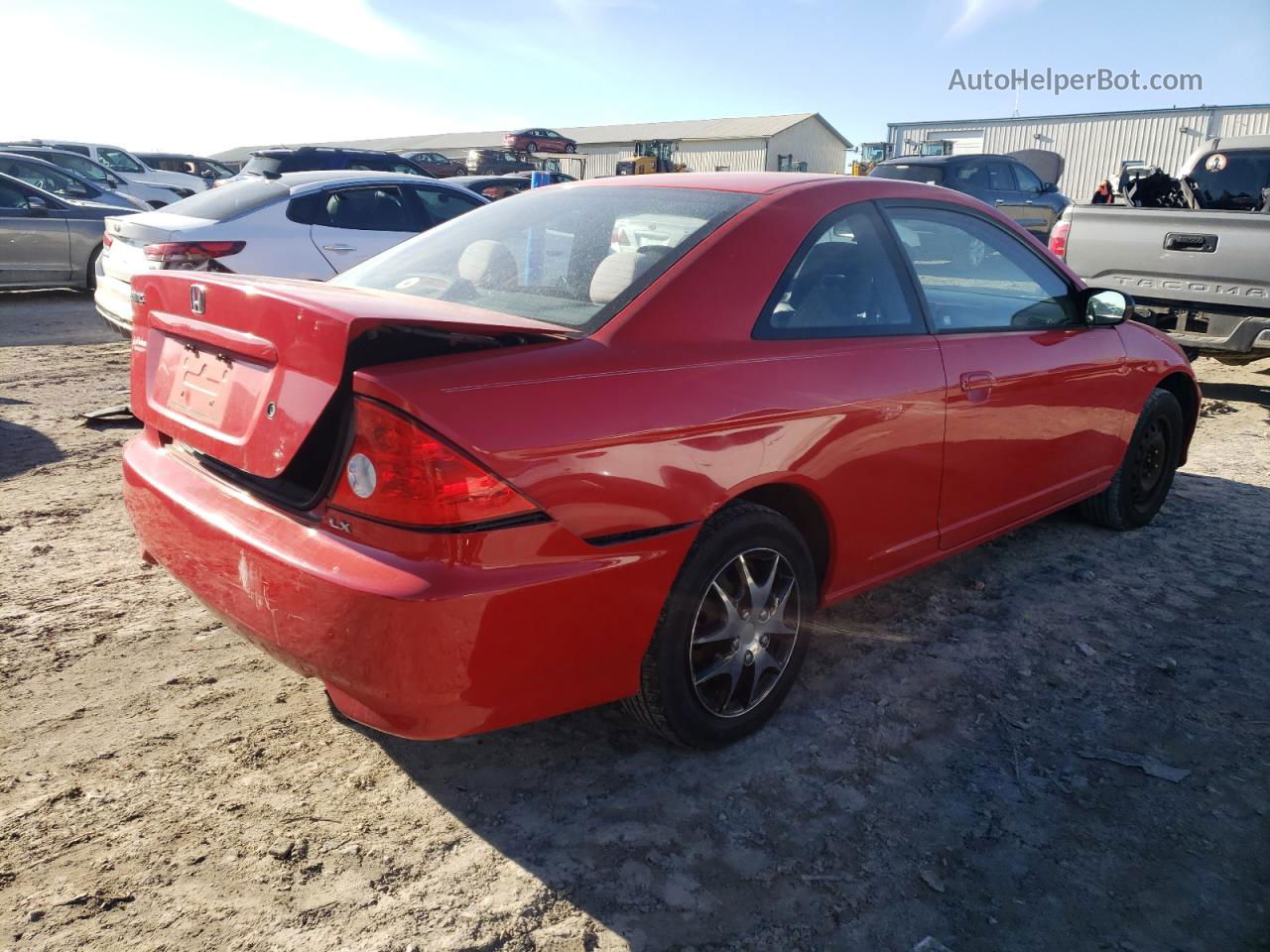 2004 Honda Civic Lx Red vin: 1HGEM21564L004169