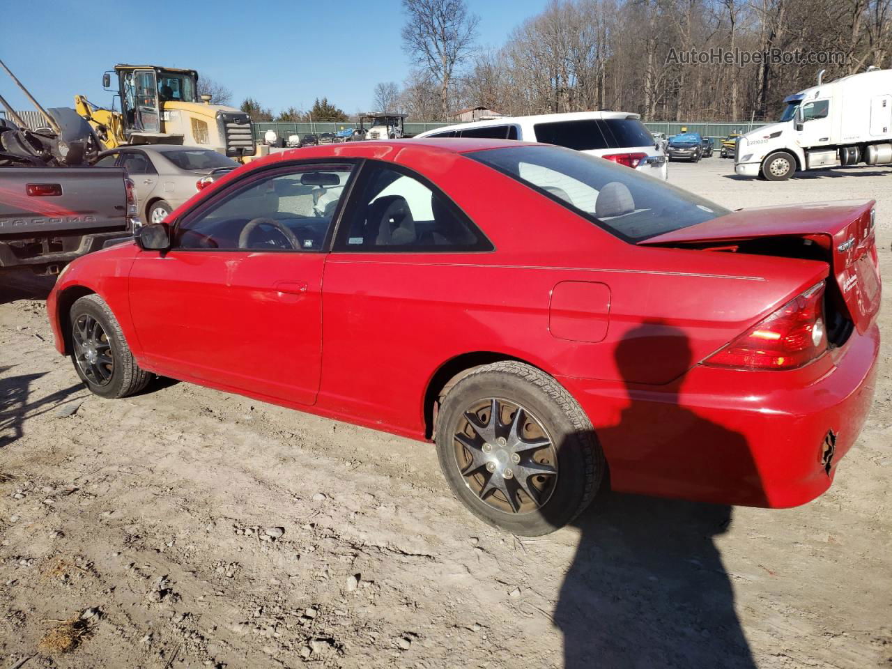 2004 Honda Civic Lx Red vin: 1HGEM21564L004169