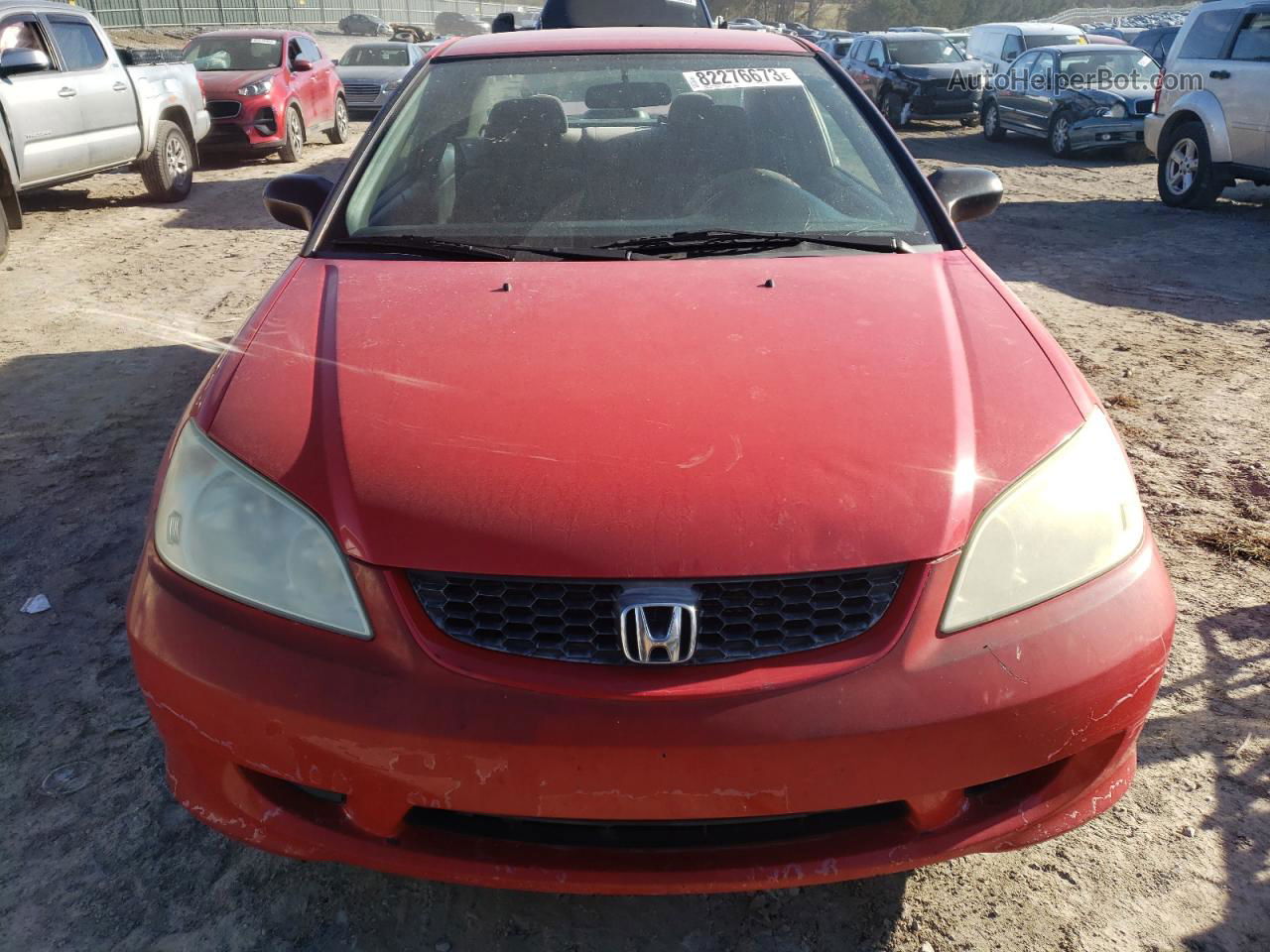 2004 Honda Civic Lx Red vin: 1HGEM21564L004169