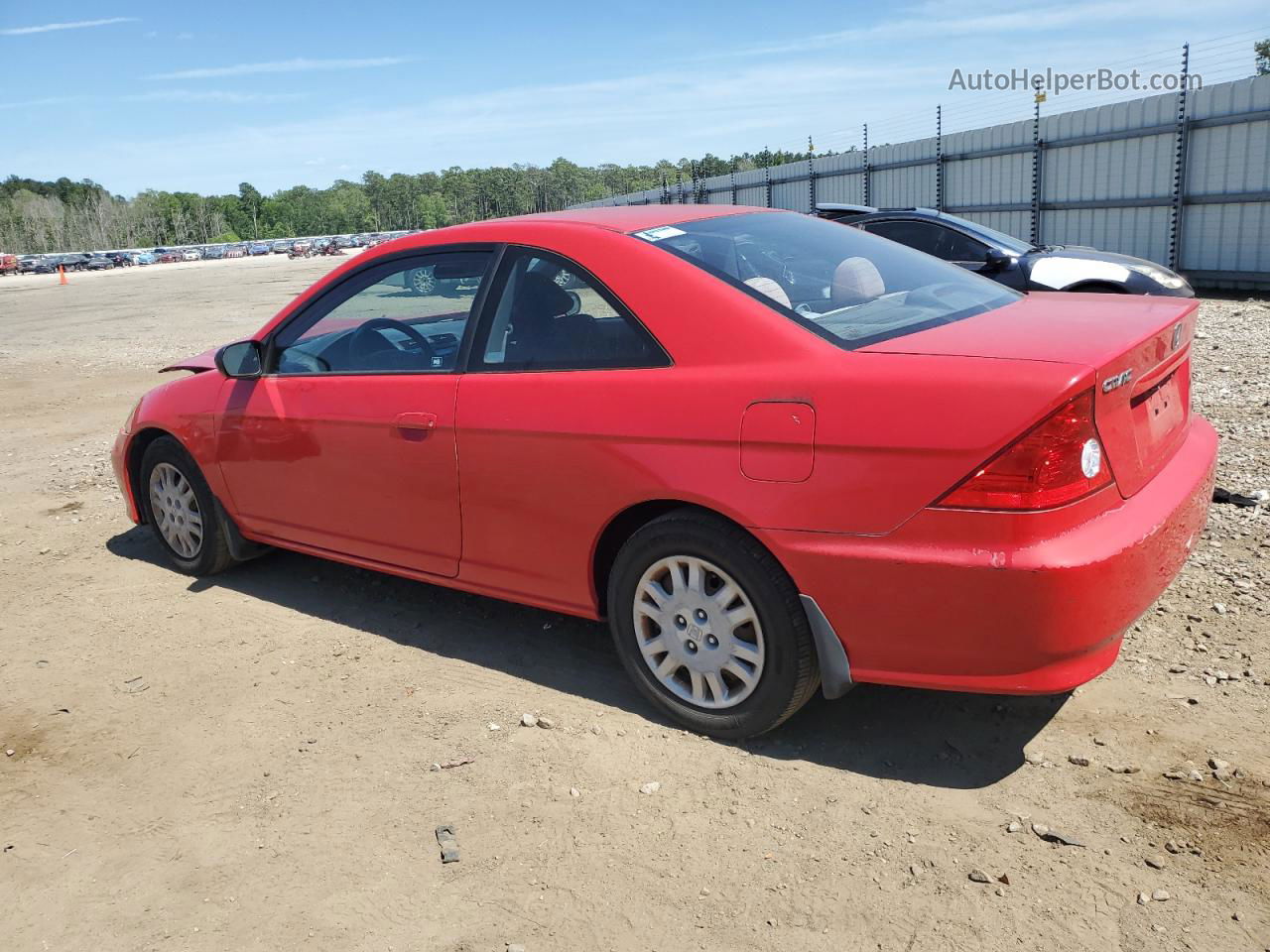 2004 Honda Civic Lx Red vin: 1HGEM215X4L052449