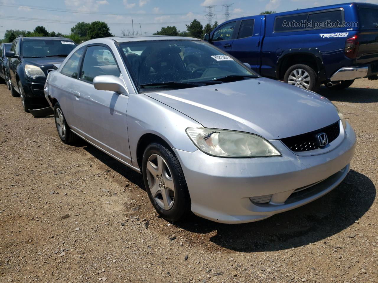 2004 Honda Civic Ex Silver vin: 1HGEM21904L006339