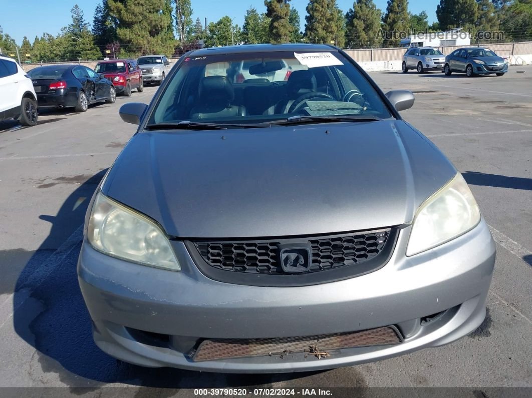 2004 Honda Civic Ex Gray vin: 1HGEM21904L058148