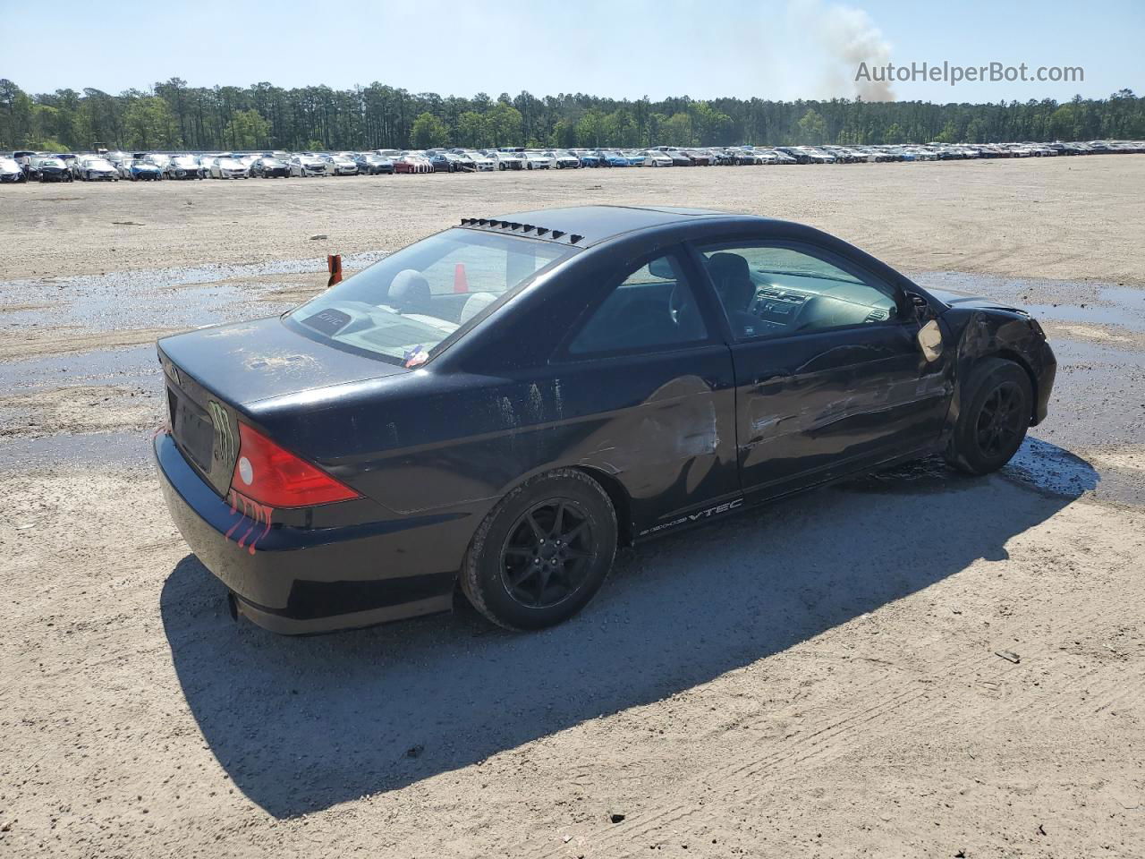 2004 Honda Civic Ex Black vin: 1HGEM21914L079896