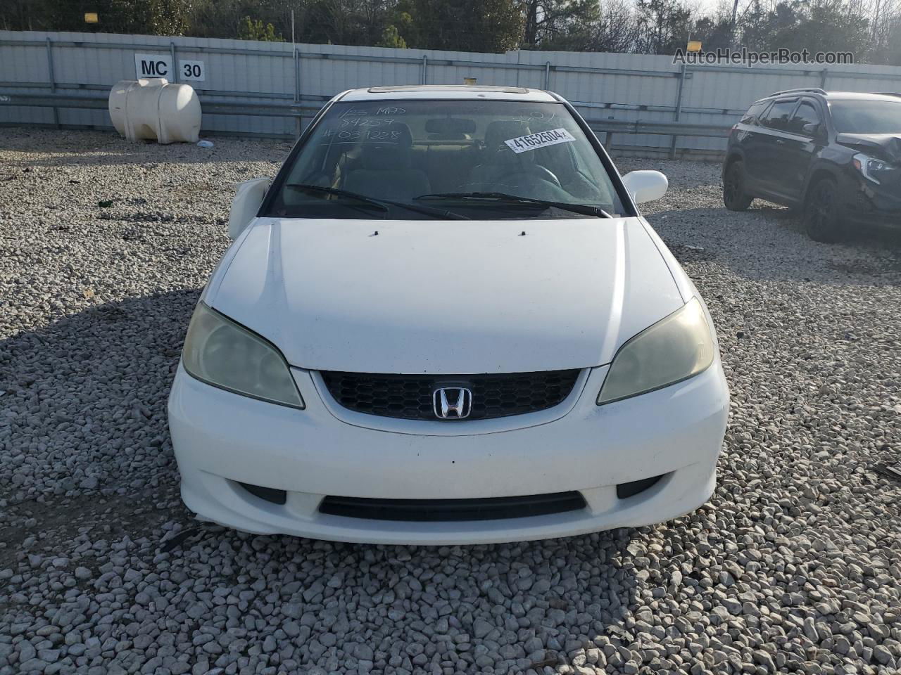 2004 Honda Civic Ex White vin: 1HGEM21924L039228