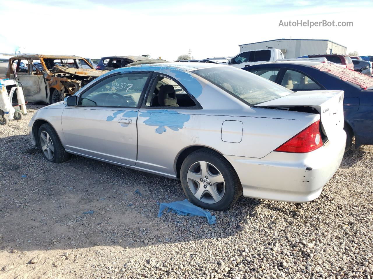 2004 Honda Civic Ex Silver vin: 1HGEM21954L022794