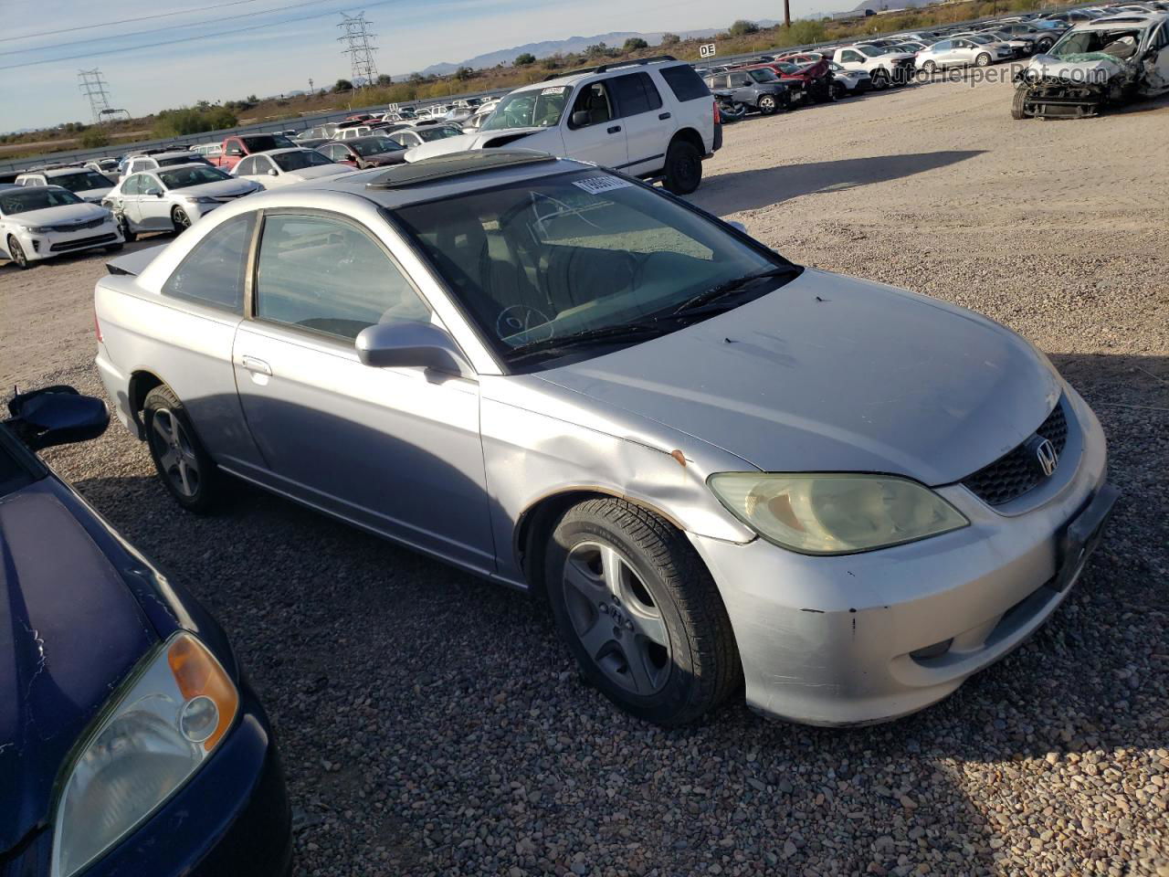 2004 Honda Civic Ex Silver vin: 1HGEM21954L022794