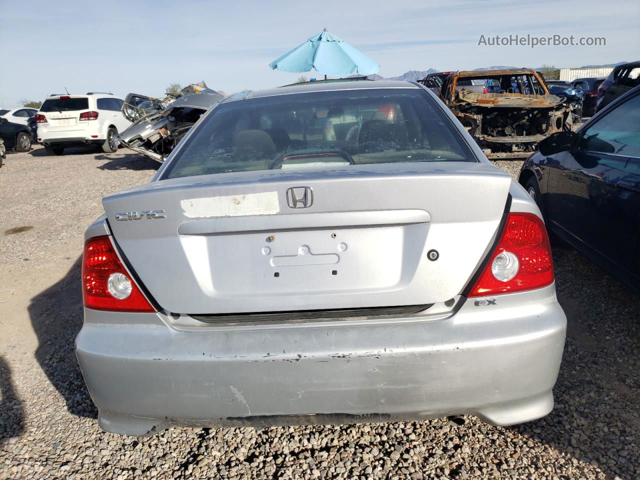 2004 Honda Civic Ex Silver vin: 1HGEM21954L022794