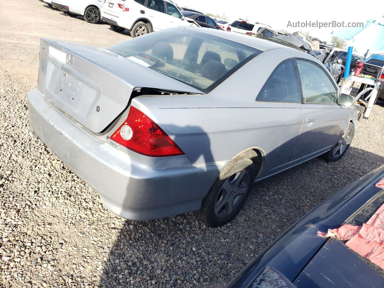 2004 Honda Civic Ex Silver vin: 1HGEM21954L022794