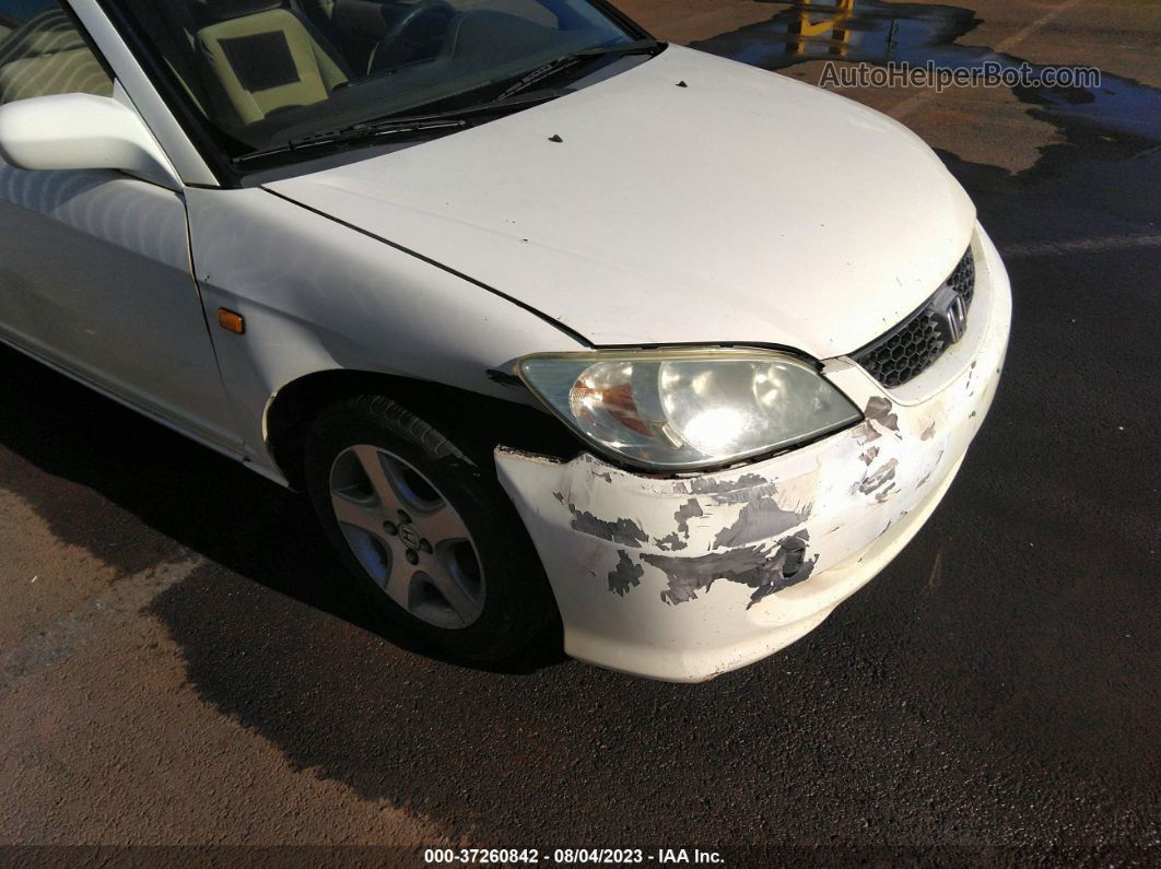 2004 Honda Civic Ex White vin: 1HGEM21954L075396