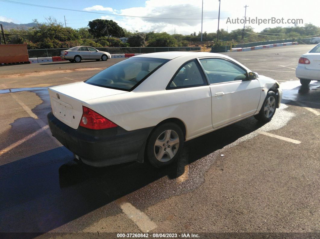 2004 Honda Civic Ex White vin: 1HGEM21954L075396