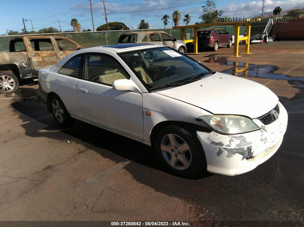 2004 Honda Civic Ex White vin: 1HGEM21954L075396