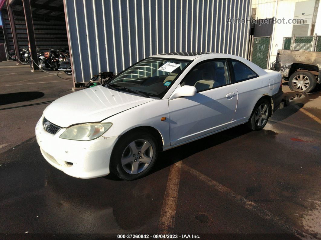 2004 Honda Civic Ex White vin: 1HGEM21954L075396