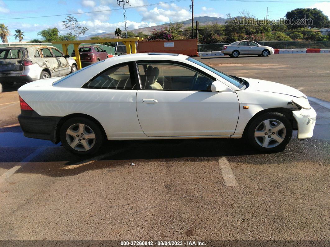 2004 Honda Civic Ex White vin: 1HGEM21954L075396