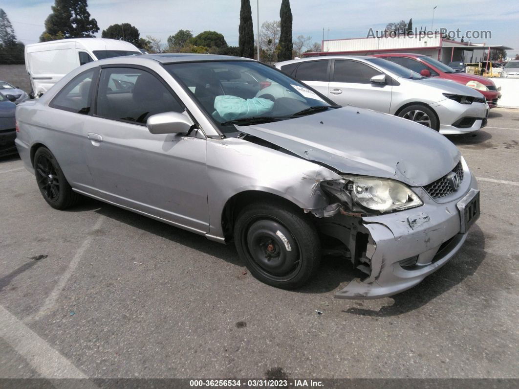 2004 Honda Civic Ex Silver vin: 1HGEM21974L040956