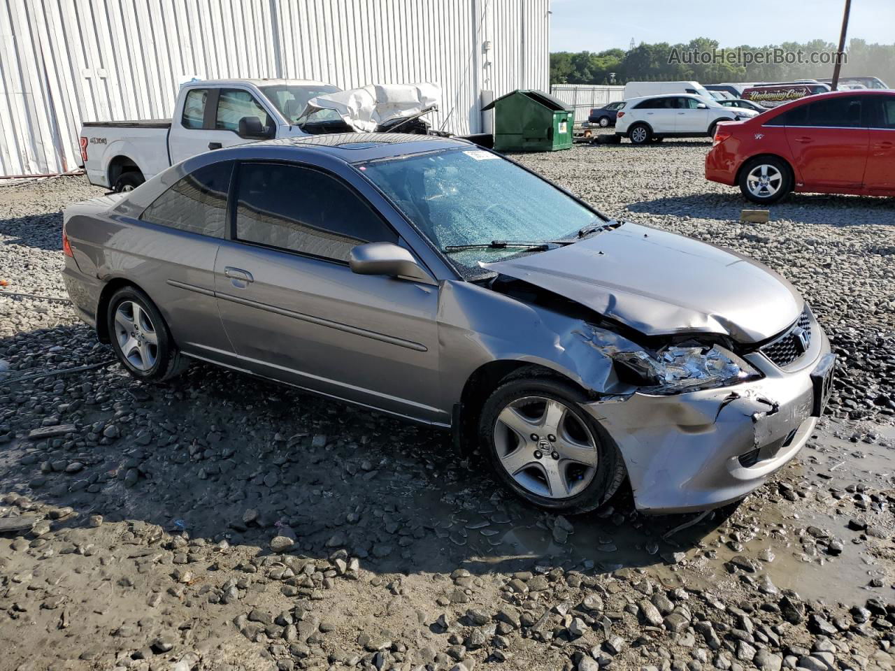 2004 Honda Civic Ex Gray vin: 1HGEM22024L007945