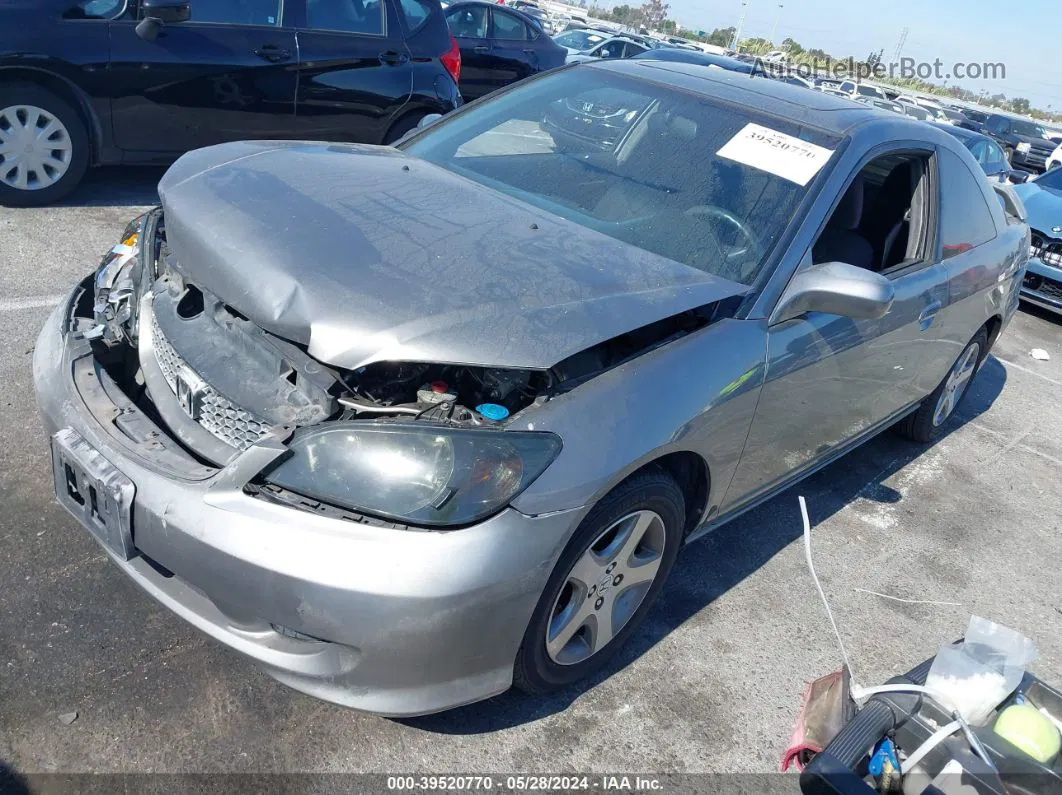 2004 Honda Civic Ex Gray vin: 1HGEM22074L041413