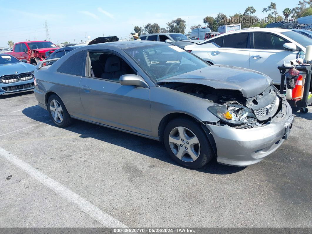 2004 Honda Civic Ex Gray vin: 1HGEM22074L041413