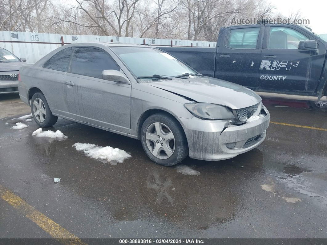 2004 Honda Civic Ex Gray vin: 1HGEM22084L037435