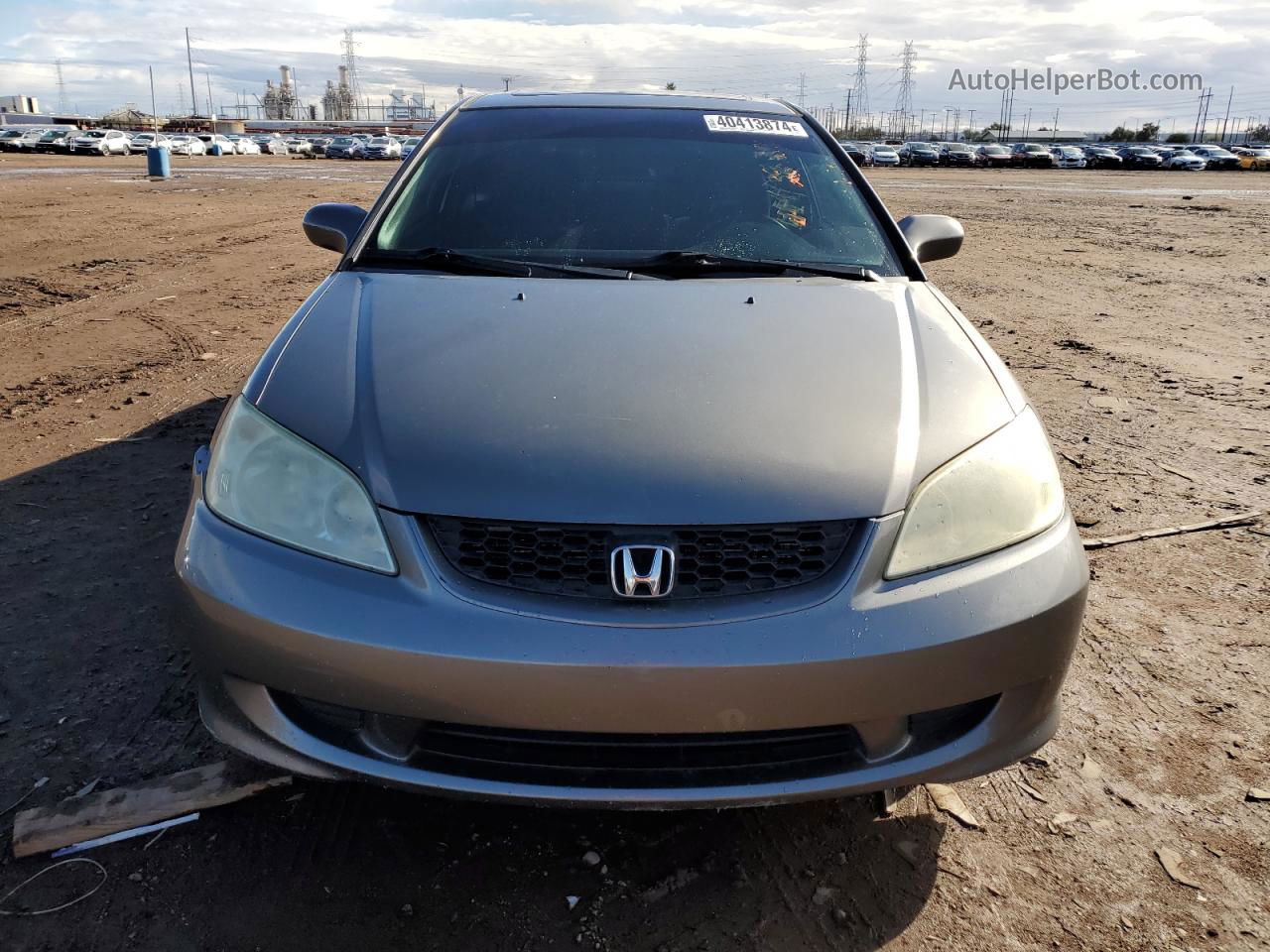 2005 Honda Civic Ex Серый vin: 1HGEM220X5L049667