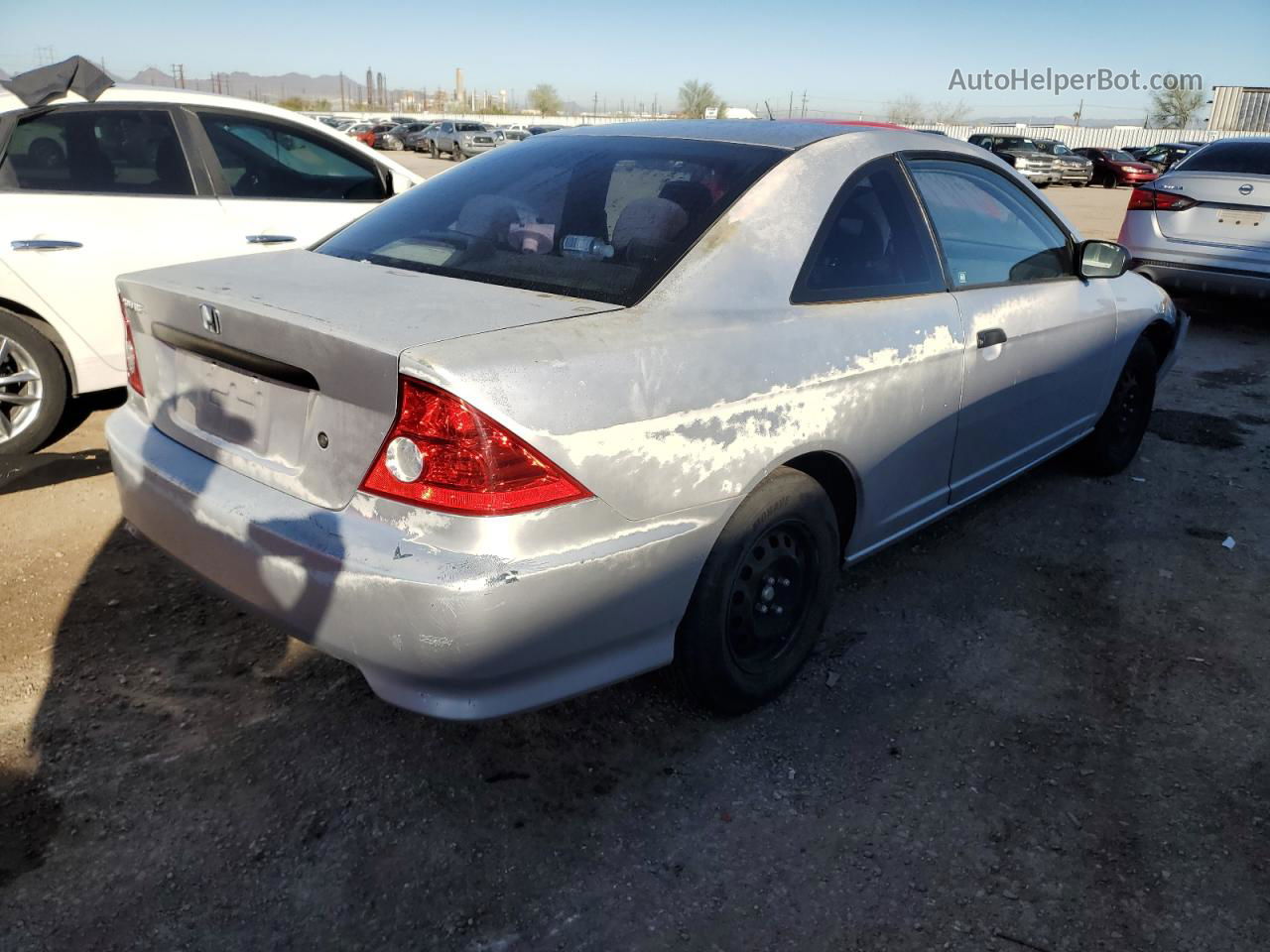 2004 Honda Civic Dx Vp Silver vin: 1HGEM22104L049863