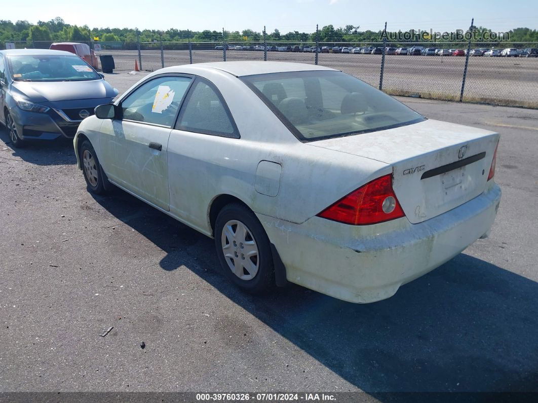 2004 Honda Civic Vp White vin: 1HGEM22124L082444