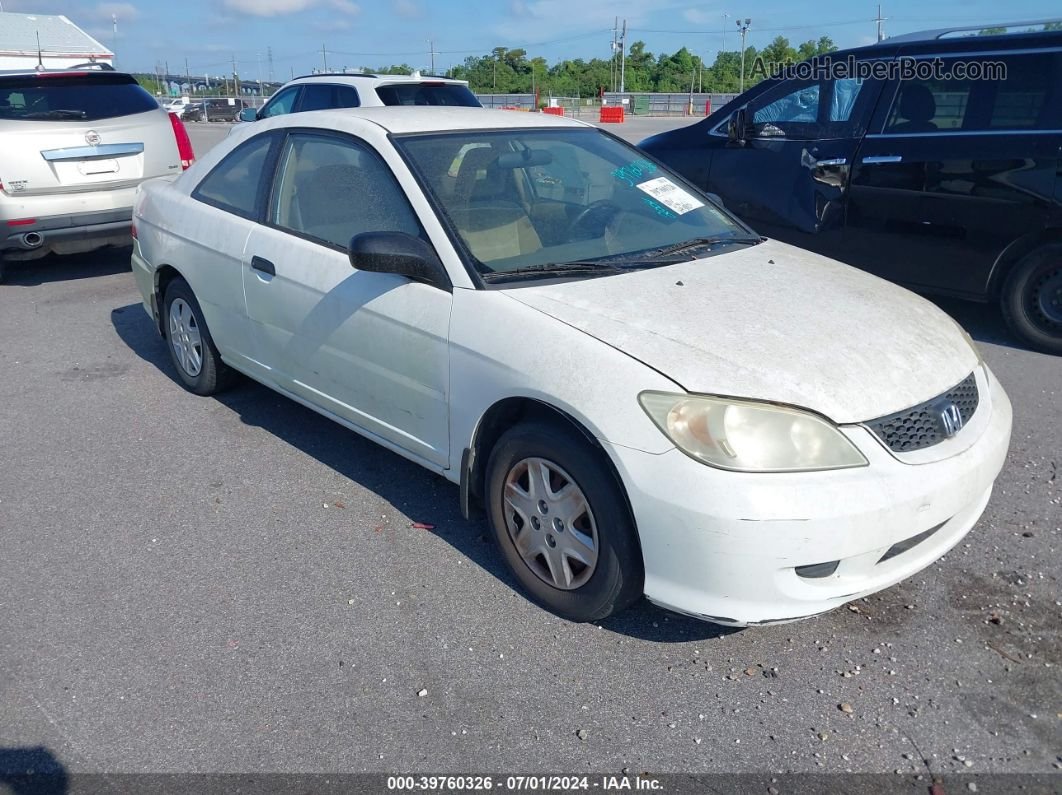 2004 Honda Civic Vp White vin: 1HGEM22124L082444