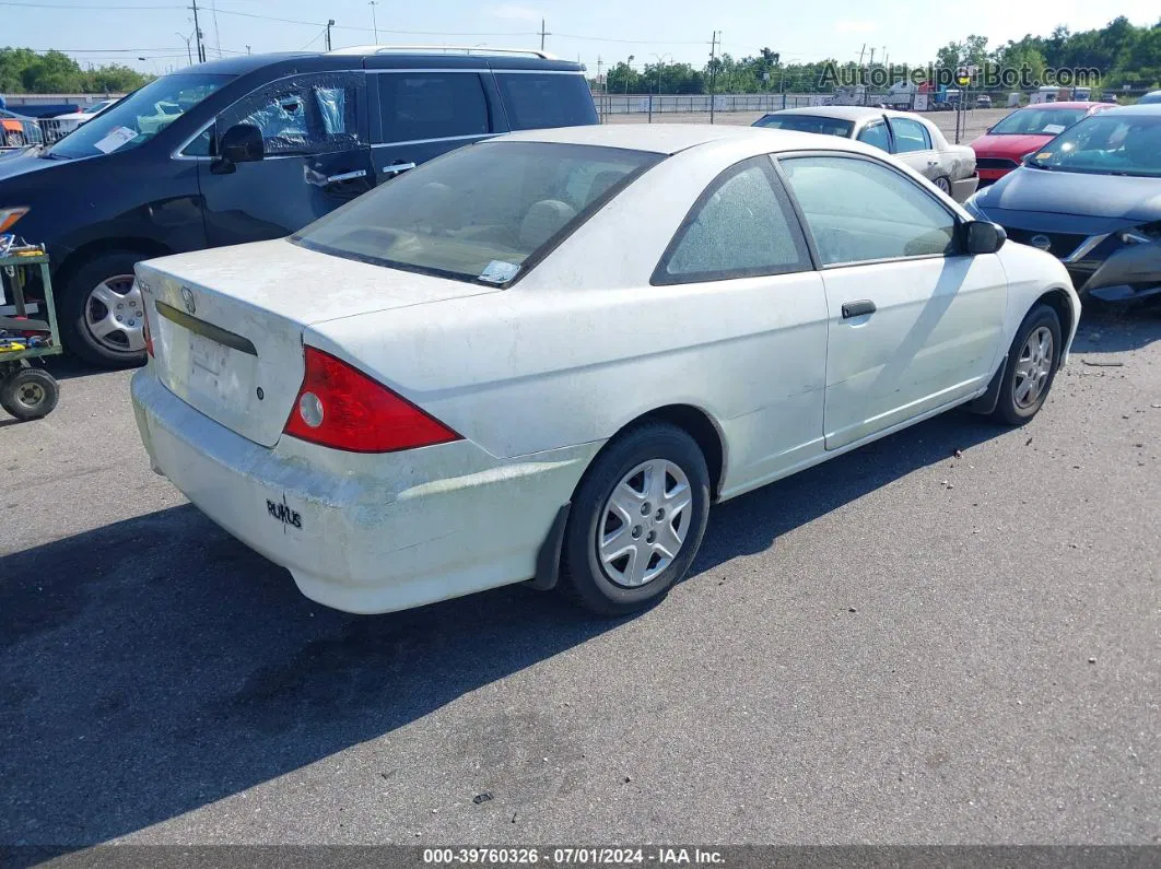 2004 Honda Civic Vp White vin: 1HGEM22124L082444