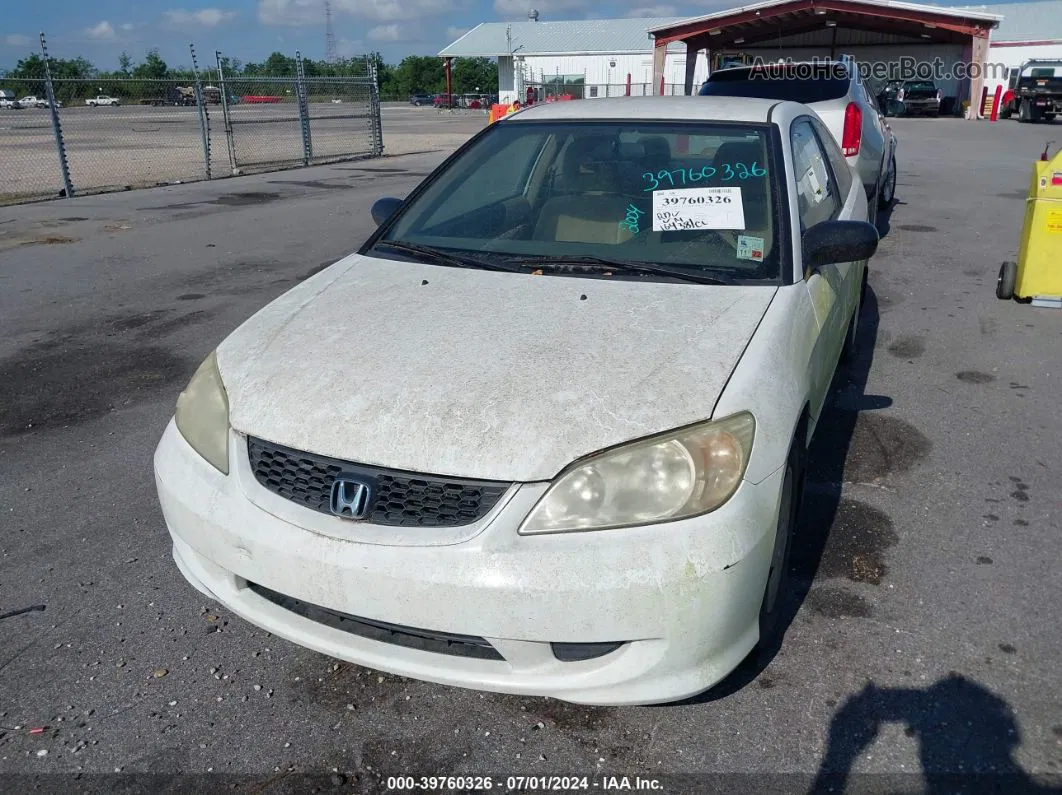 2004 Honda Civic Vp White vin: 1HGEM22124L082444