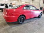 2004 Honda Civic Dx Vp Red vin: 1HGEM22134L068438