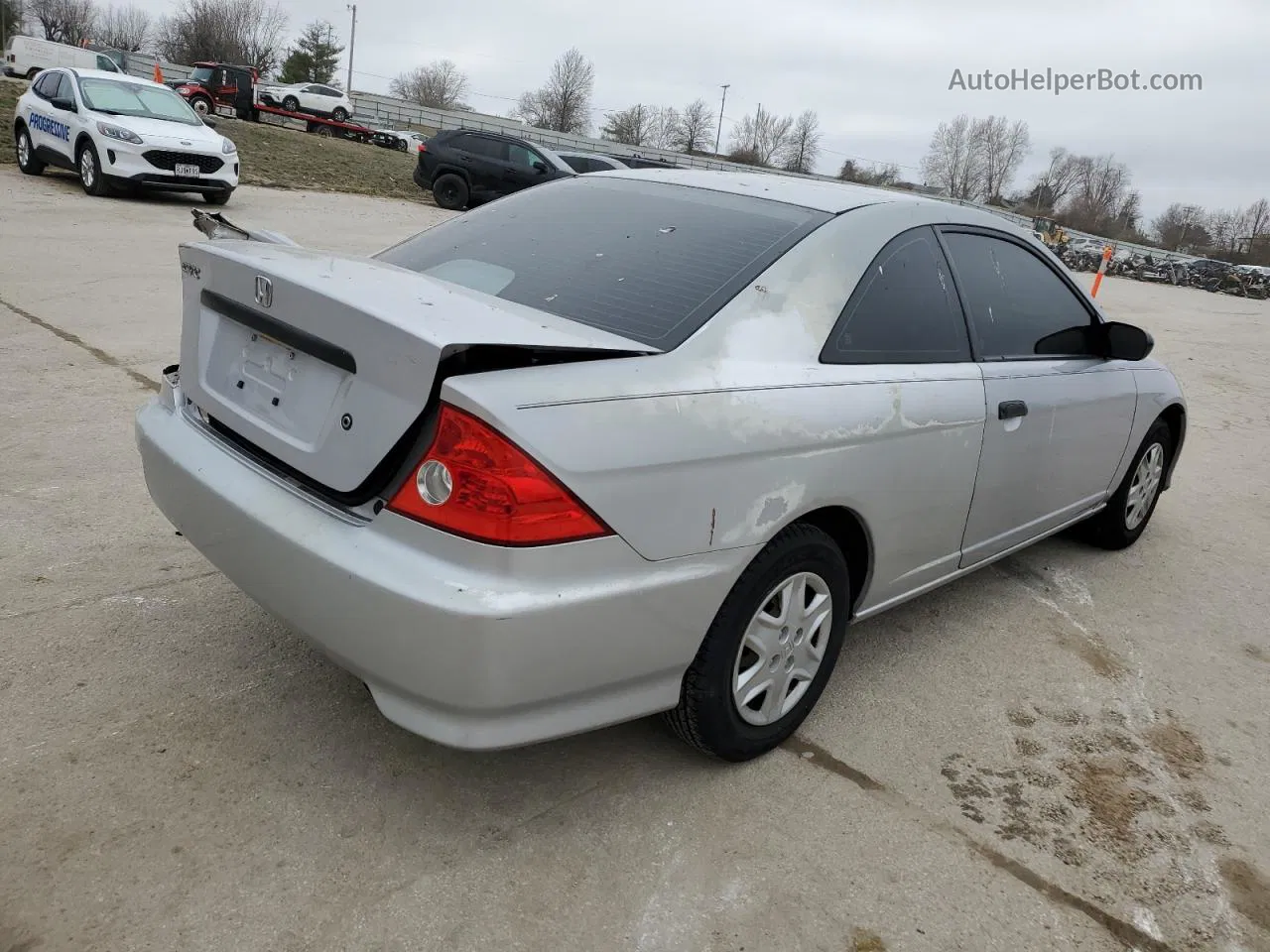 2004 Honda Civic Dx Vp Silver vin: 1HGEM22134L079178