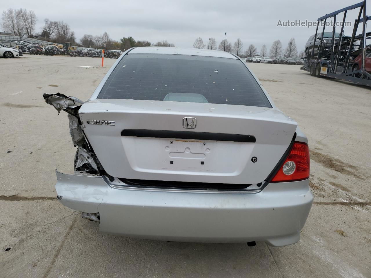 2004 Honda Civic Dx Vp Silver vin: 1HGEM22134L079178