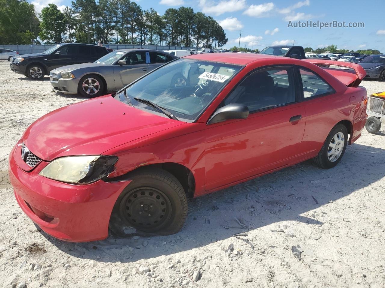 2004 Honda Civic Dx Vp Red vin: 1HGEM22164L007634