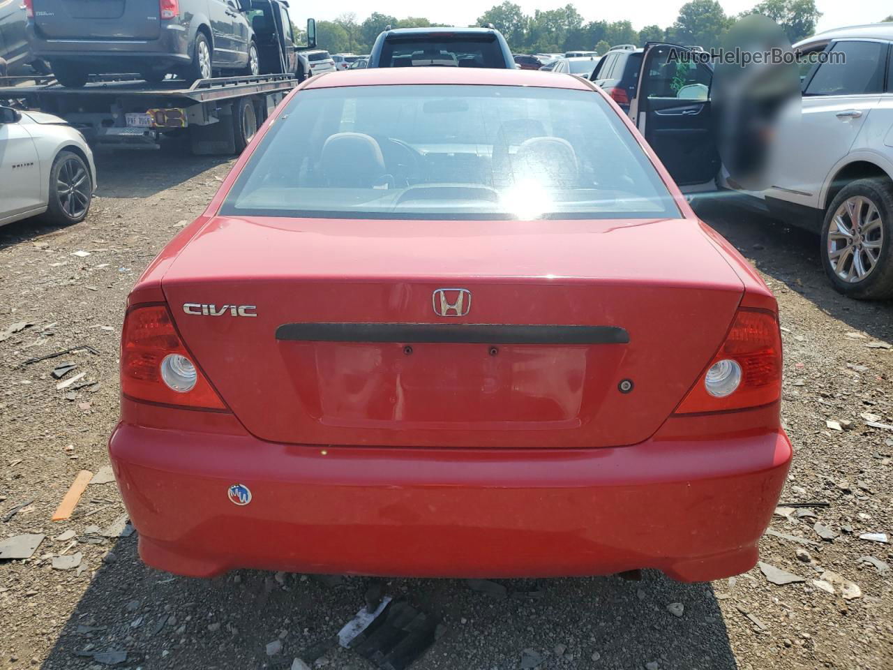 2004 Honda Civic Dx Vp Red vin: 1HGEM22184L028615