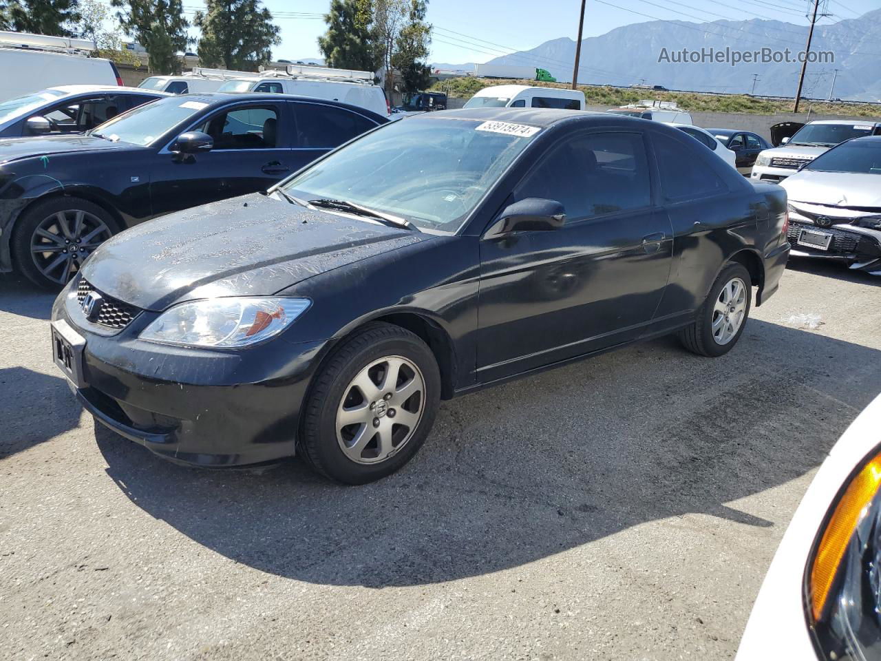 2004 Honda Civic Dx Vp Black vin: 1HGEM221X4L022959