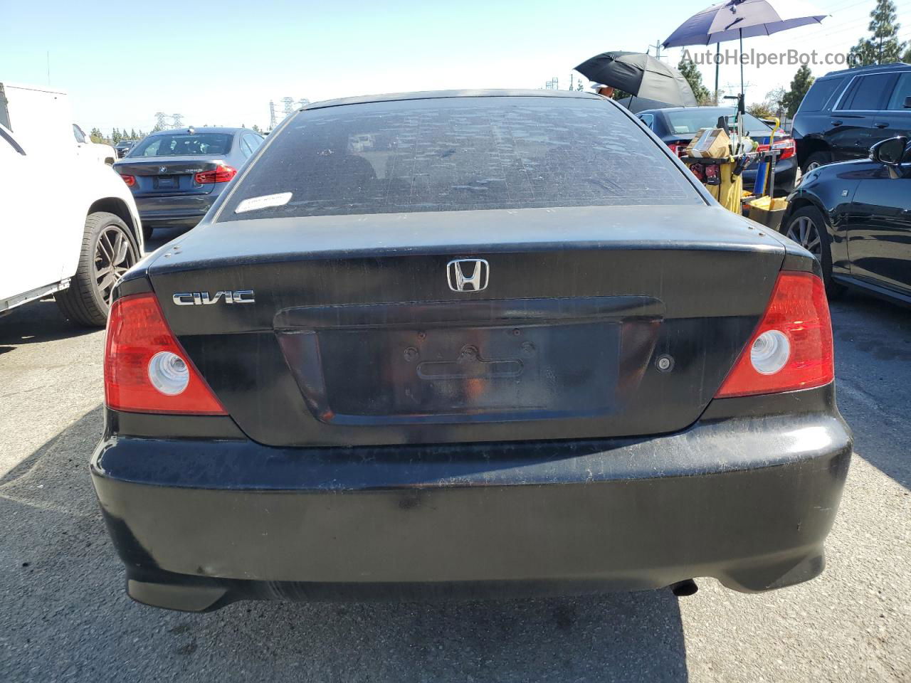 2004 Honda Civic Dx Vp Black vin: 1HGEM221X4L022959