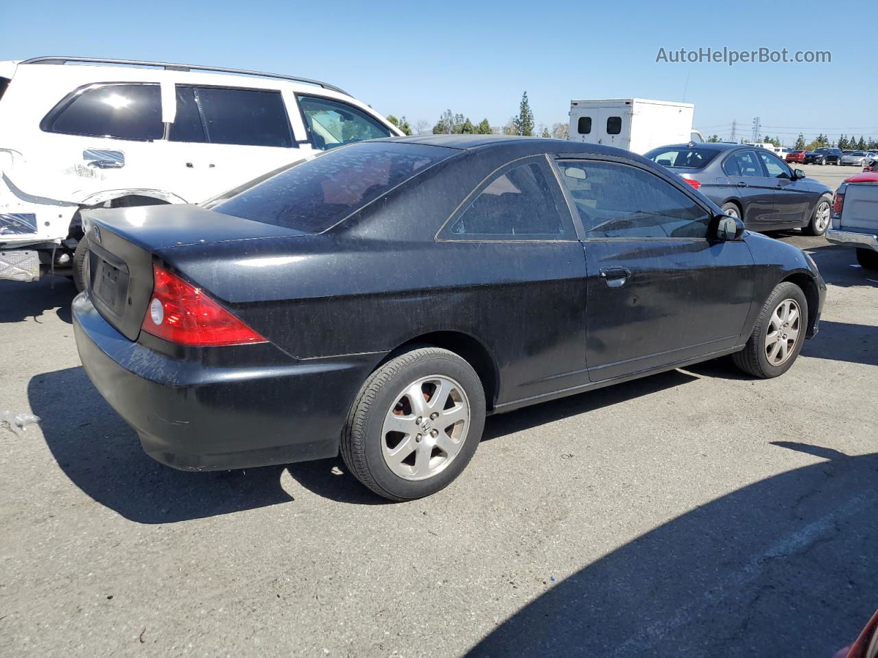 2004 Honda Civic Dx Vp Black vin: 1HGEM221X4L022959