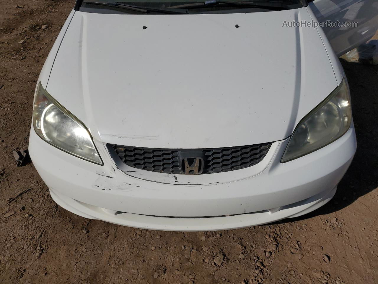 2004 Honda Civic Dx Vp White vin: 1HGEM22324L083935