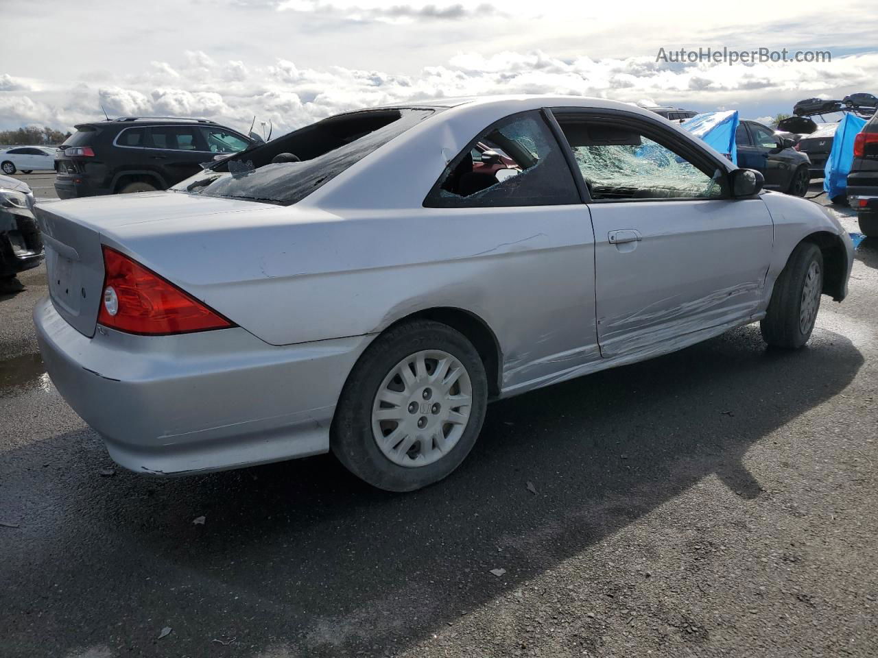 2005 Honda Civic Lx Silver vin: 1HGEM22505L051066