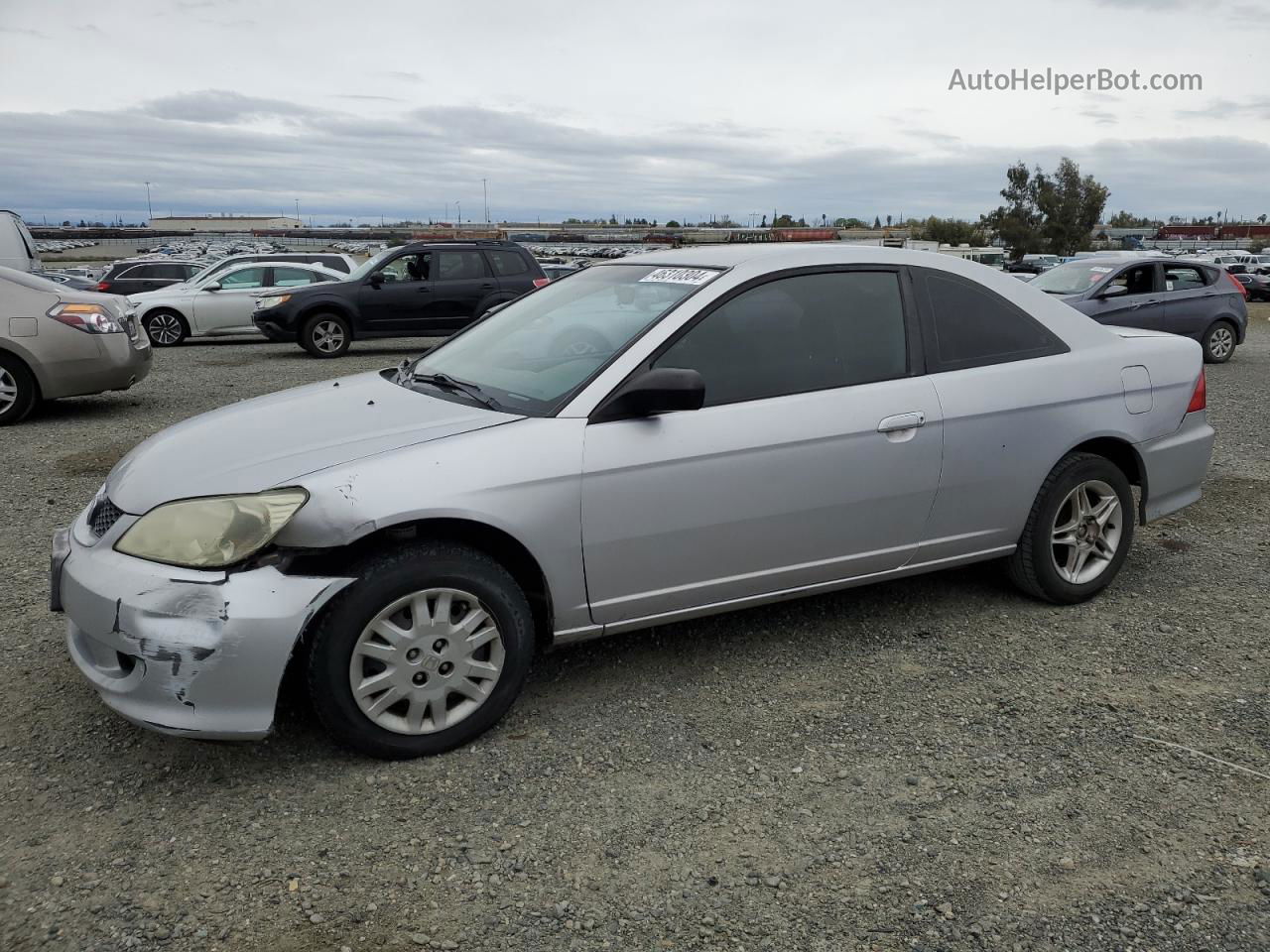 2004 Honda Civic Lx Silver vin: 1HGEM22524L044442