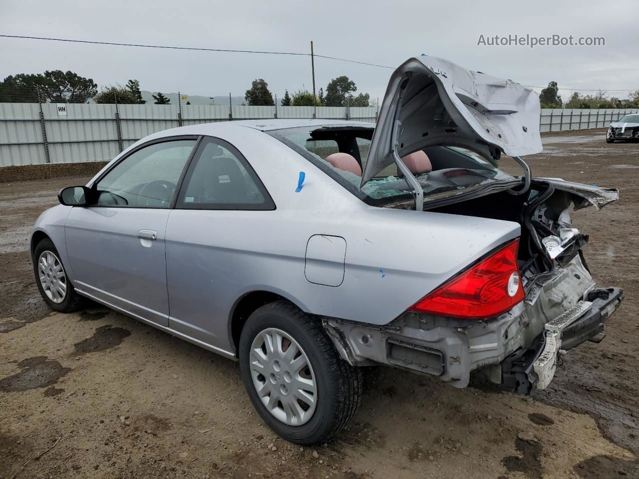 2004 Honda Civic Lx Silver vin: 1HGEM22524L084195