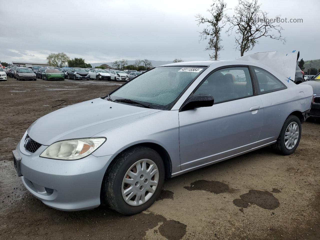 2004 Honda Civic Lx Серебряный vin: 1HGEM22524L084195