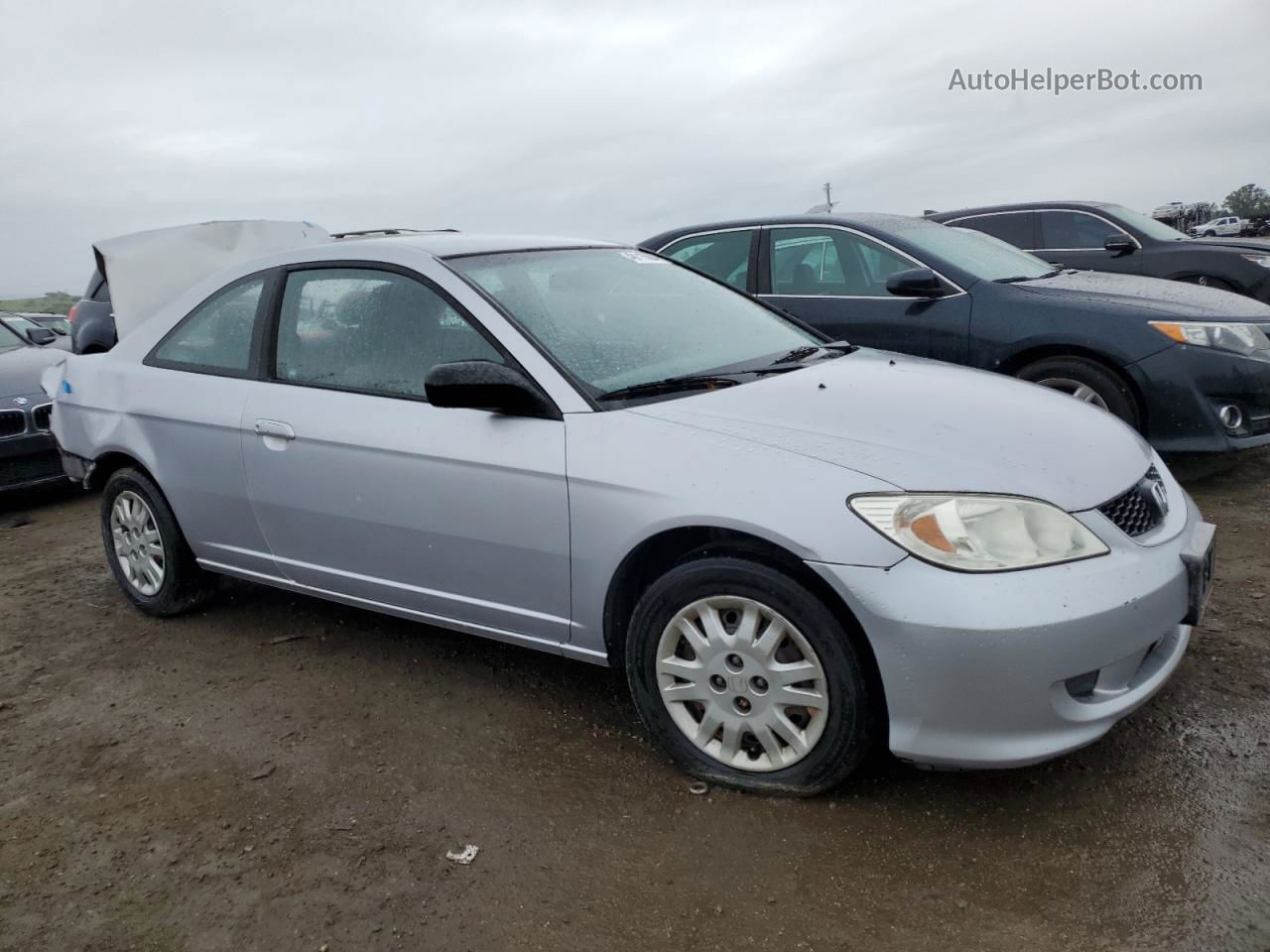 2004 Honda Civic Lx Серебряный vin: 1HGEM22524L084195