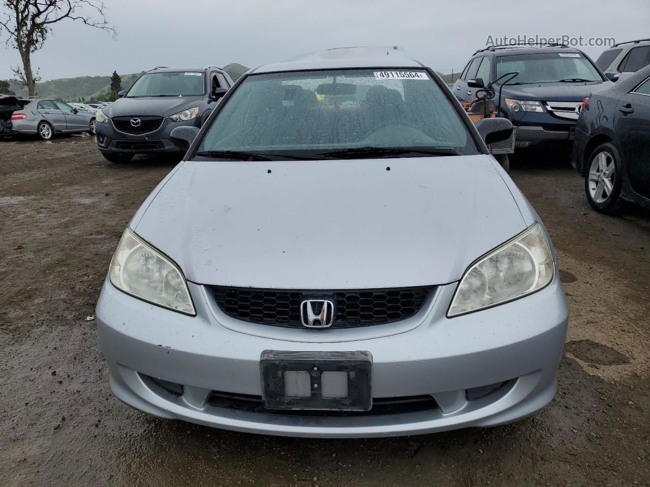 2004 Honda Civic Lx Серебряный vin: 1HGEM22524L084195