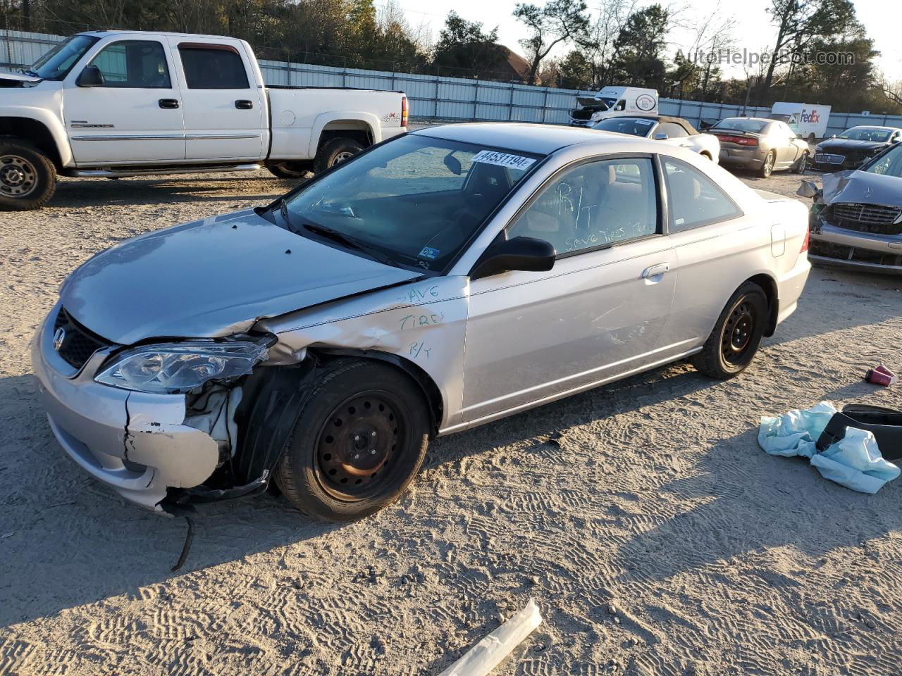 2005 Honda Civic Lx Silver vin: 1HGEM22525L055720