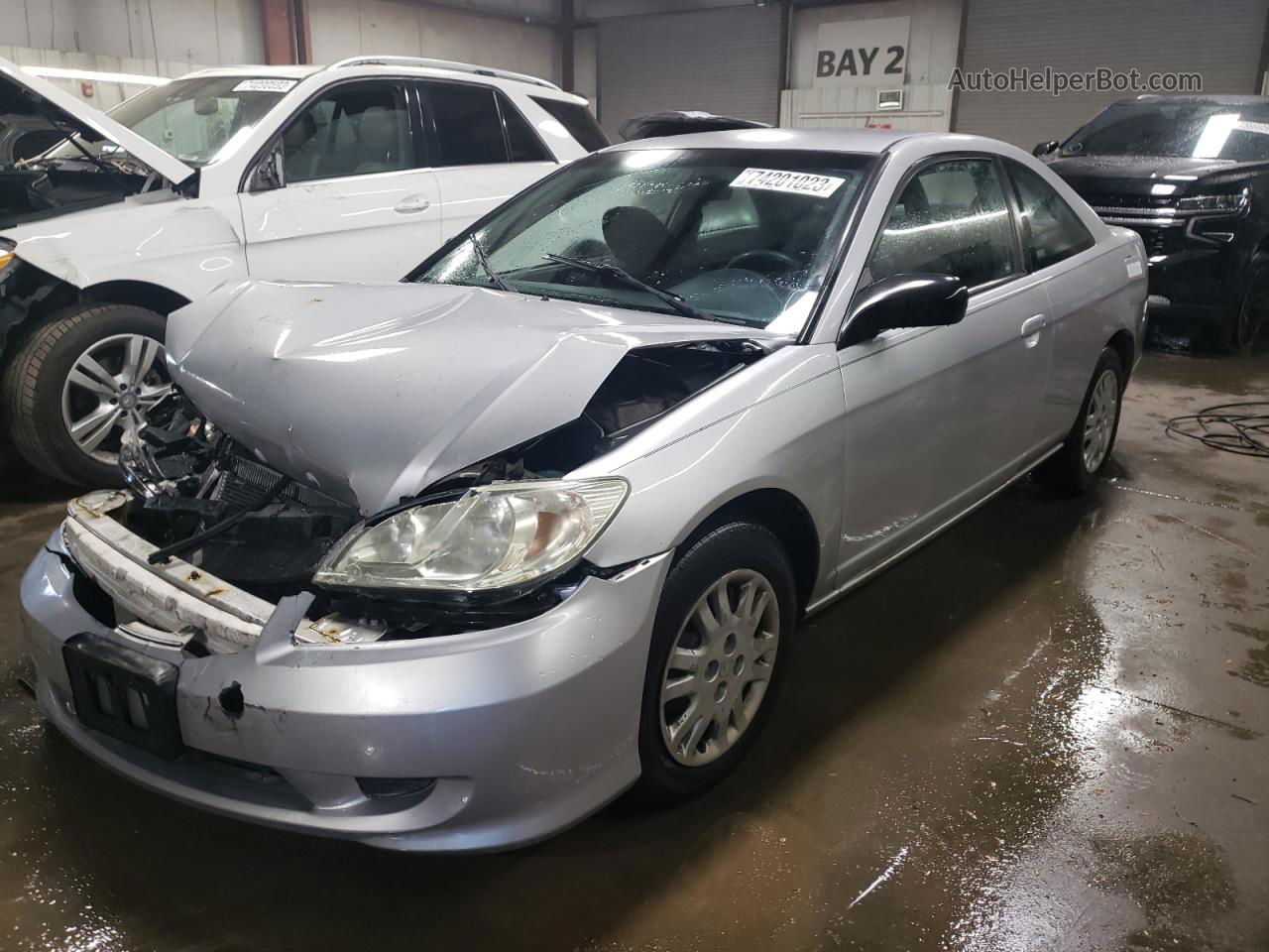 2005 Honda Civic Lx Silver vin: 1HGEM22535L021706